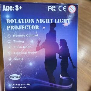 Blue Rotation Night Light Projector